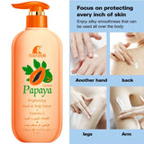 500ml ROUSHUN Papaya Body Lotion Moisturizing and Moisturizing Skin Refreshing Fragrance Non Greasy Large Capacity Household Use Beto Beauty