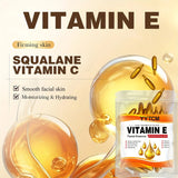 Vitamin E Deep Moisturizing Capsule Essence, Hydrates and Smooths Skin, Contains Plant-Based Squalane, Vitamin C, Deep Hydration and Skin Brightening Essence (0.4Gx30 Capsules)/Bag-1 Bag Beto Beauty