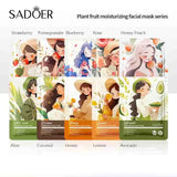 10pcs SADOER Fruits Facial Masks for Face Moisturizing Brightening Firming Hydrating Face Mask Beauty Facial Skin Care Products Beto Beauty