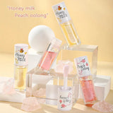 White Peach And Honey Lip Oil Soothes Dry Moisturizes And Does Not Fade Lovely Big Brush Head Lip Gloss Beto Beauty