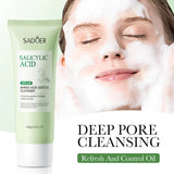 SADOER Salicylic Acid Facial Cleanser Face Wash Foam Face Cleanser Moisturizing Facial Cleansing Hydrating Skin Care Products Beto Beauty