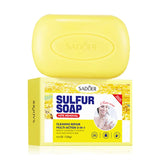 1/2pcs SADOER Sulfur Mite Removing Facial Soap Universal Handmade Soap for Body Face Wash Foam Moisturizing Facial Cleanser Beto Beauty