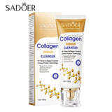 SADOER Collagen Facial Cleanser skincare Firming Moisturizing Face Cleansing Face Wash Foam Cleanser Skin Care Products Beto Beauty