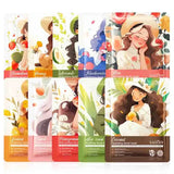 10pcs SADOER Fruits Facial Masks for Face Moisturizing Brightening Firming Hydrating Face Mask Beauty Facial Skin Care Products Beto Beauty