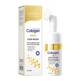 SADOER Collagen Facial Cleanser Mousse Deep Cleansing Skincare Moisturizing Firming Face Wash Foam Cleanser Skin Care Products Beto Beauty
