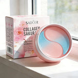 60pcs SADOER Sakura Collagen Eye Mask Anti Dark Circles Eyes Bags Removal Moisturizing Firming Eye Patches Skin Care for Eyes Beto Beauty