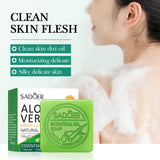 Sadoer Aloe Facial Soap Face Wash Foam Facial Cleanser Moisturizing Firming Hydrating Oil Control Body Bathing Handmade Soap Beto Beauty