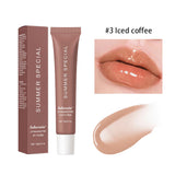 Summer Lip Balm Moisturizing Mirror Lip Gloss Lip Vanilla Mint Iced Coffee Cake Smell Lipstick Transparent Lip Oil  Makeup Beto Beauty