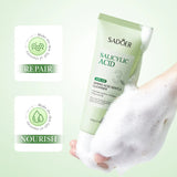 SADOER Salicylic Acid Facial Cleanser Face Wash Foam Face Cleanser Moisturizing Facial Cleansing Hydrating Skin Care Products Beto Beauty