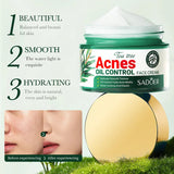 SADOER Tea Tree Acne Removing Face Cream Anti Acne Hydrating Oil Control Moisturizing Facial Creams Face Skin Care Products Beto Beauty