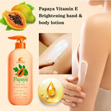 500ml ROUSHUN Papaya Body Lotion Moisturizing and Moisturizing Skin Refreshing Fragrance Non Greasy Large Capacity Household Use Beto Beauty