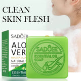 SADOER Aloe Facial Soap Face Wash Foam Facial Cleanser Moisturizing Firming Hydrating Oil Control Body Bathing Handmade Soap Beto Beauty