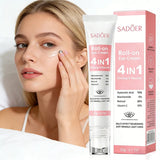 SADOER 4in1 Roll-on Moisturizing Eye Cream Anti Dark Circles Eyes Bags Firming Moisturizing Eye Serum Skin Care for Beauty Eyes Beto Beauty