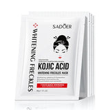 5pcs SADOER Kojic Acid Face Mask Moisturizing Brightening Hydrating Facial Masks Face Sheet Masks Beauty Face Skin Care Products Beto Beauty