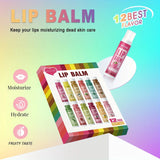 12 PCS/Gift Lip Balm Set 5g Deep Moisturizing and Long-Lasting Moisturizing Exfoliating to Create Hydrated Lips Beto Beauty