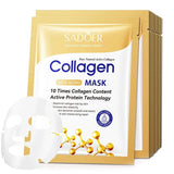 5/10/20/30pcs SADOER Collagen Face Mask Firming Moisturizing Repair Brightening Skincare Face Sheet Mask Facial Masks Skin Care Beto Beauty