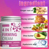 4 in 1 Firming Cream with Ginger, Aloe Vera and Coffee Extracts - Moisturizing Body Firming Cream for Abdomen, Arms and Legs Beto Beauty