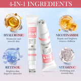 SADOER 4in1 Roll-on Moisturizing Eye Cream Anti Dark Circles Eyes Bags Firming Moisturizing Eye Serum Skin Care for Beauty Eyes Beto Beauty