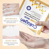 5/10/20/30pcs SADOER Collagen Face Mask Firming Moisturizing Repair Brightening Skincare Face Sheet Mask Facial Masks Skin Care Beto Beauty