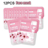 12pcs Sakura Mud Mask Brightening Hydrating Face Mask Luminous Skin Clean Facial Cleansing Clay Hydrating Anti Wrinkle Skincare Beto Beauty