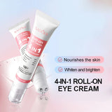 SADOER 4in1 Roll-on Moisturizing Eye Cream Anti Dark Circles Eyes Bags Firming Moisturizing Eye Serum Skin Care for Beauty Eyes Beto Beauty