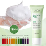 SADOER Salicylic Acid Facial Cleanser Face Wash Foam Face Cleanser Moisturizing Facial Cleansing Hydrating Skin Care Products Beto Beauty