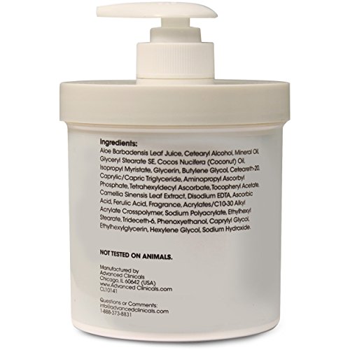 [819265008801]  Advanced Clinicals Vitamin C, Advanced Brightening Cream, 16 oz (454 g)