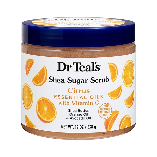 [810021207254] Dr. Teal's Shea Sugar Scrub, Citrus, 19 oz (538 g)