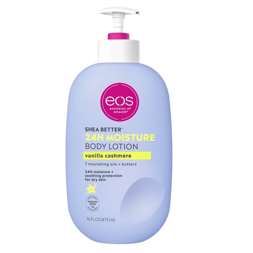 [840044707011] EOS Shea Better, 24H Moisture Body Lotion, Vanilla Cashmere , 16 fl oz (473 ml)